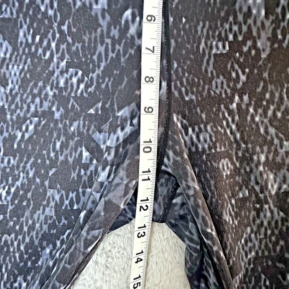 Athleta Womens L Leggings Black Gray Snake Print High Rise Stretch Athleisure - Picture 6 of 12